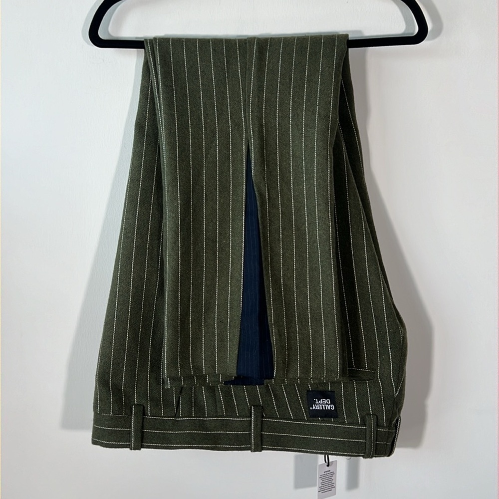 GALLERY DEPT. Pinstripe Pants Dark Green - Picture 7 of 11